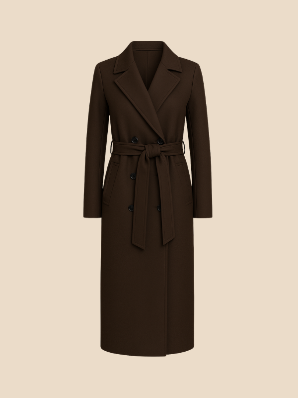 Long Belted Wool Coat