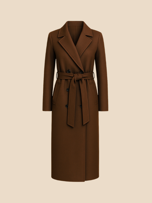 Long Belted Wool Coat