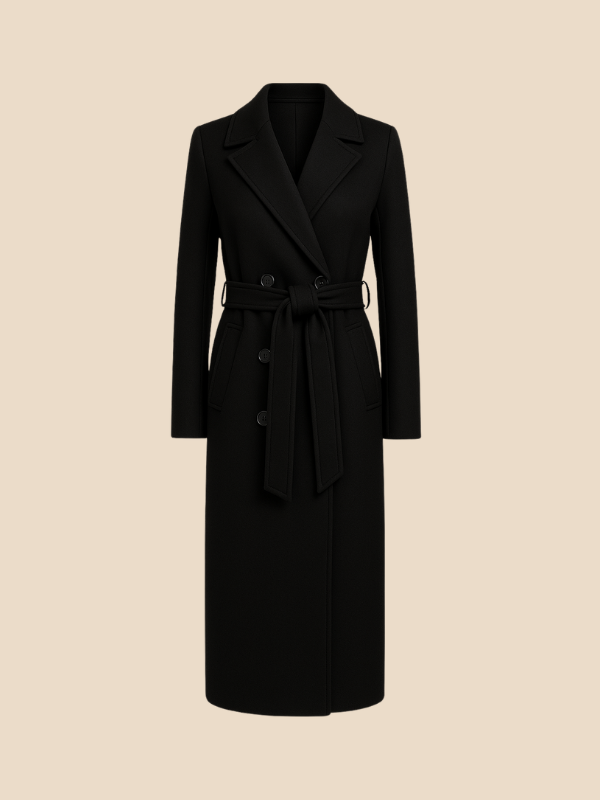 Long Belted Wool Coat