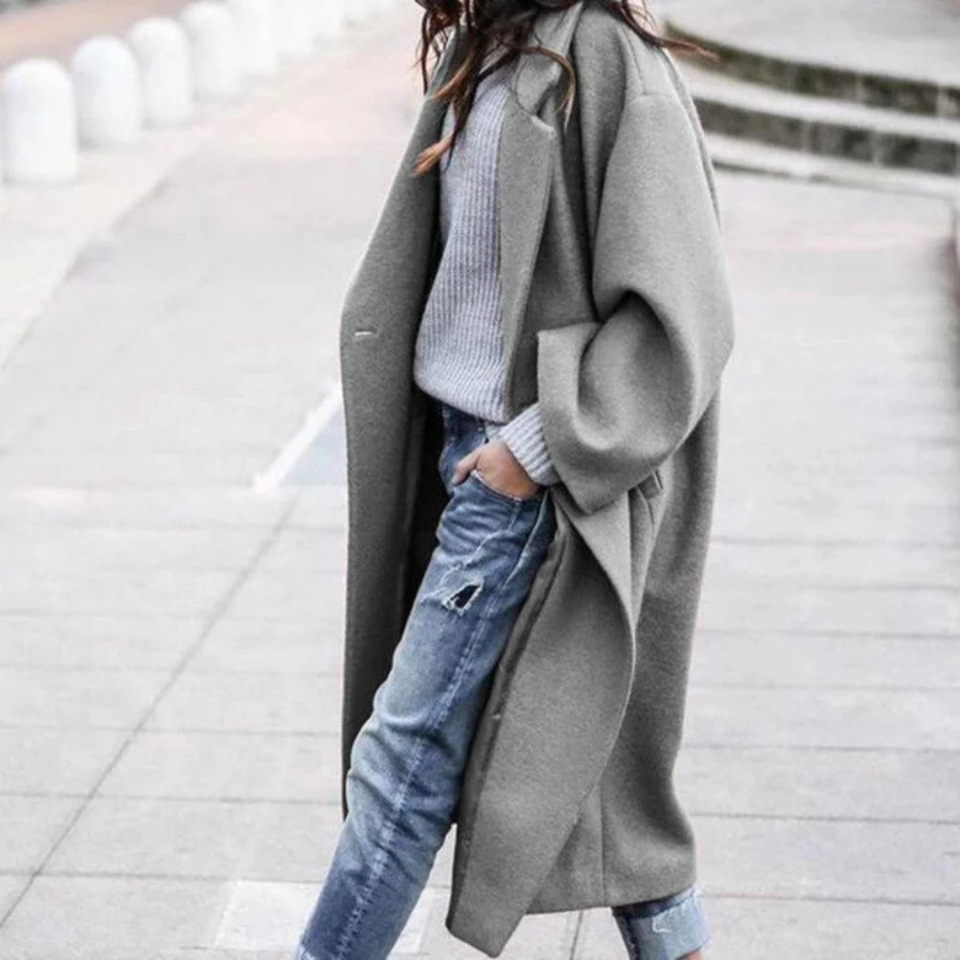 Oversized Knit Cardigan Coat with Open Front