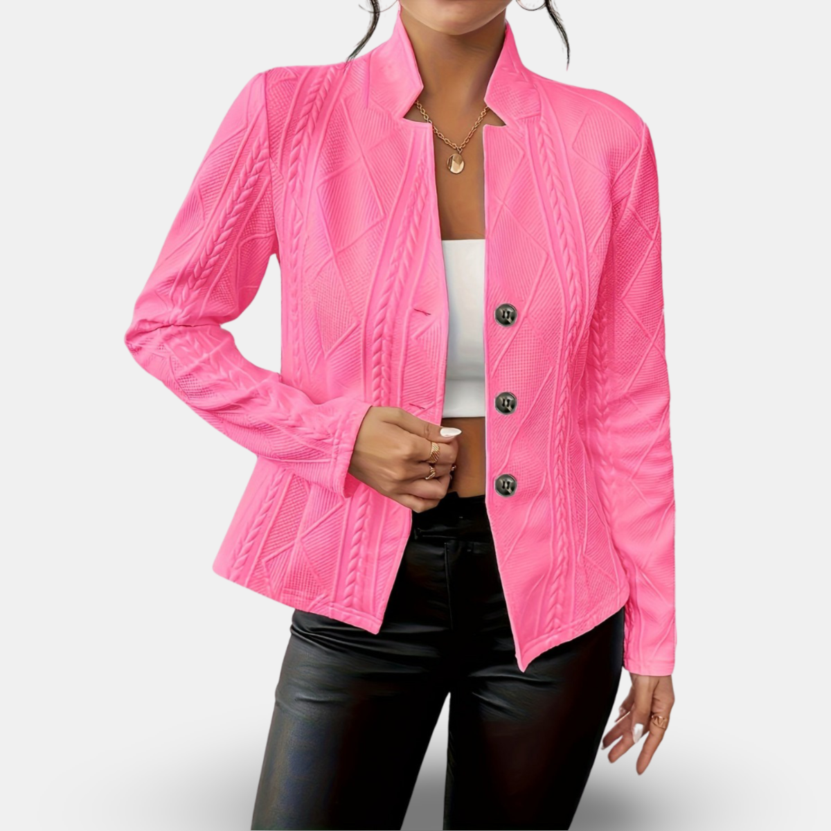 Tailored Button Blazer