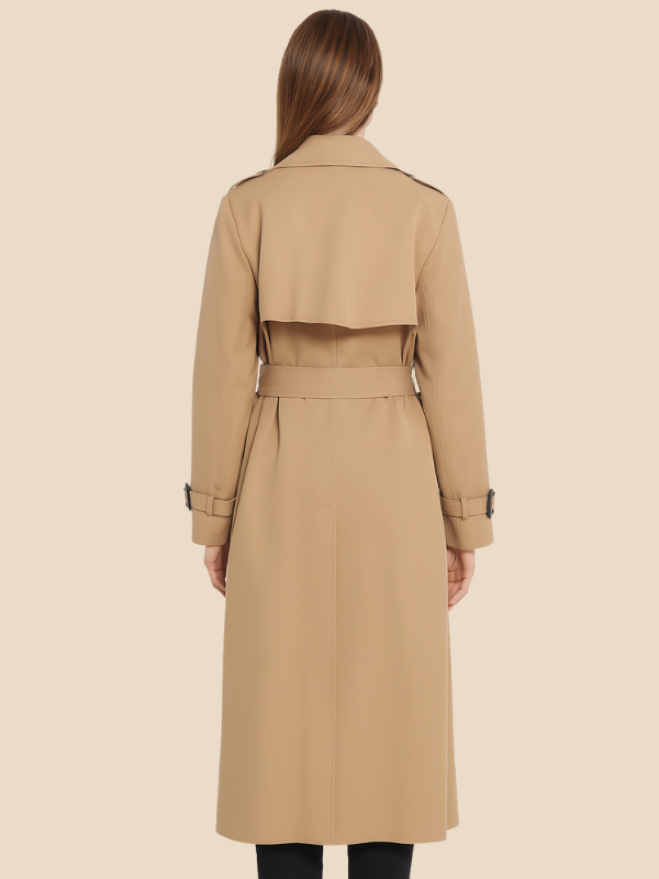 Classic Double-Breasted Belted Trench Coat
