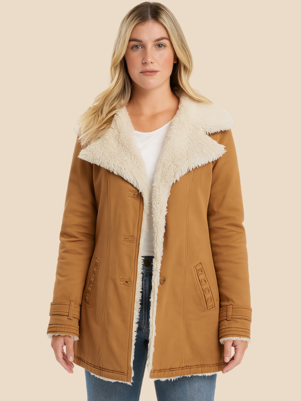 Women’s Corduroy Sherpa Lined Jacket – Cozy Winter Casual Coat