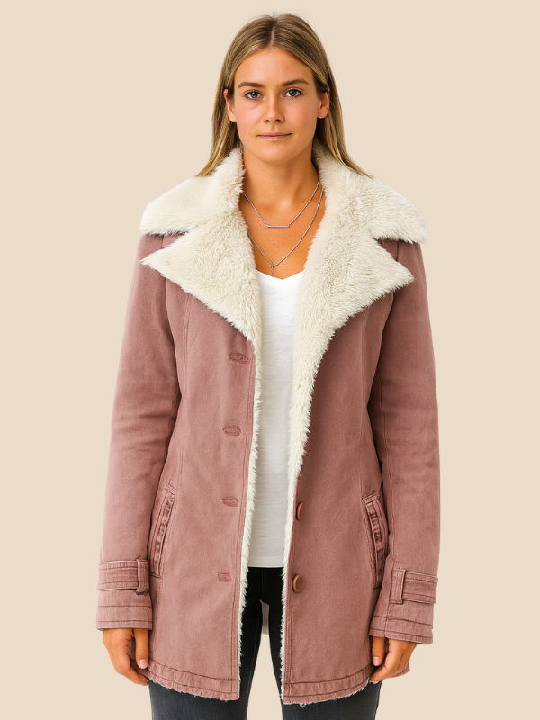 Women’s Corduroy Sherpa Lined Jacket – Cozy Winter Casual Coat