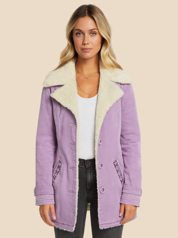 Women’s Corduroy Sherpa Lined Jacket – Cozy Winter Casual Coat