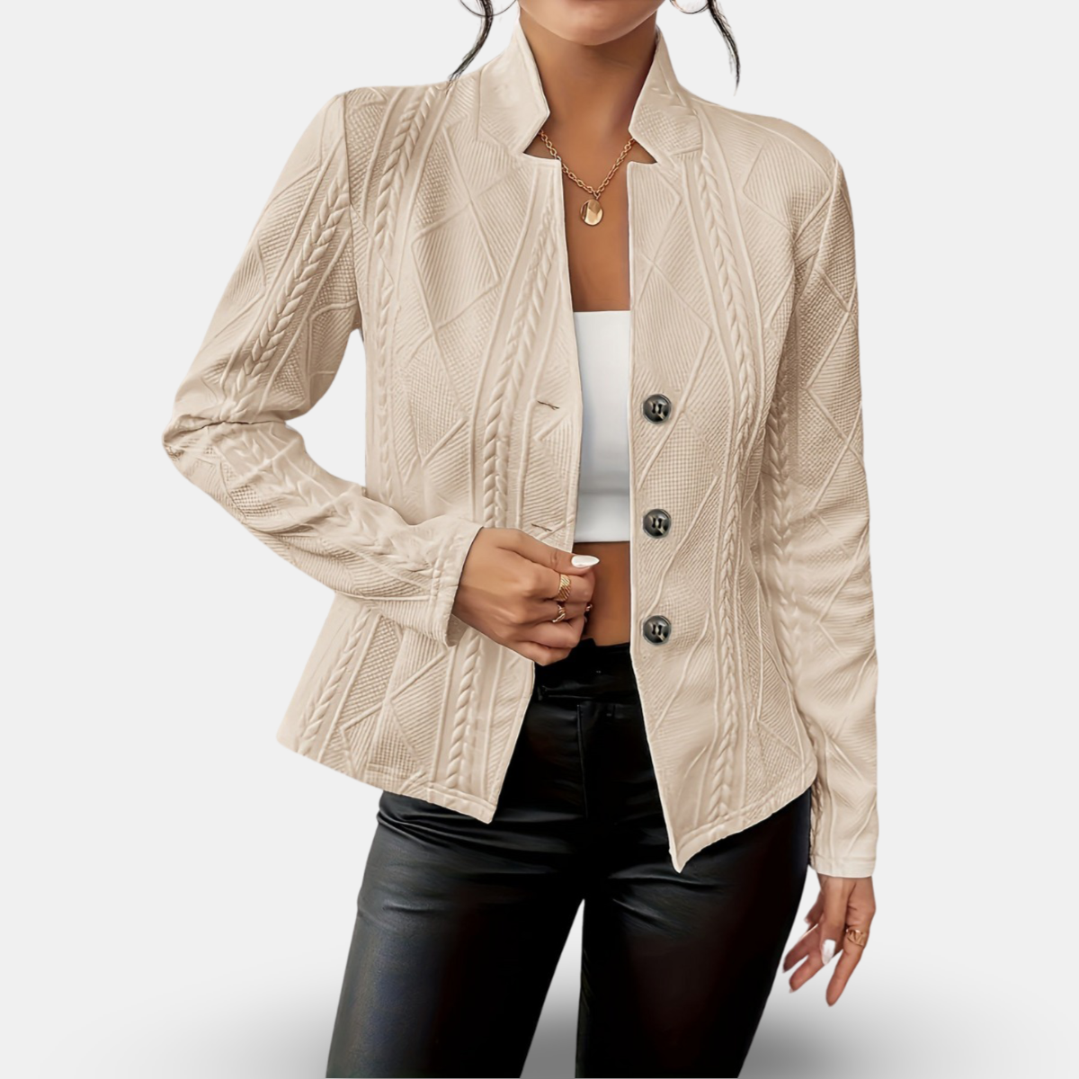 Tailored Button Blazer
