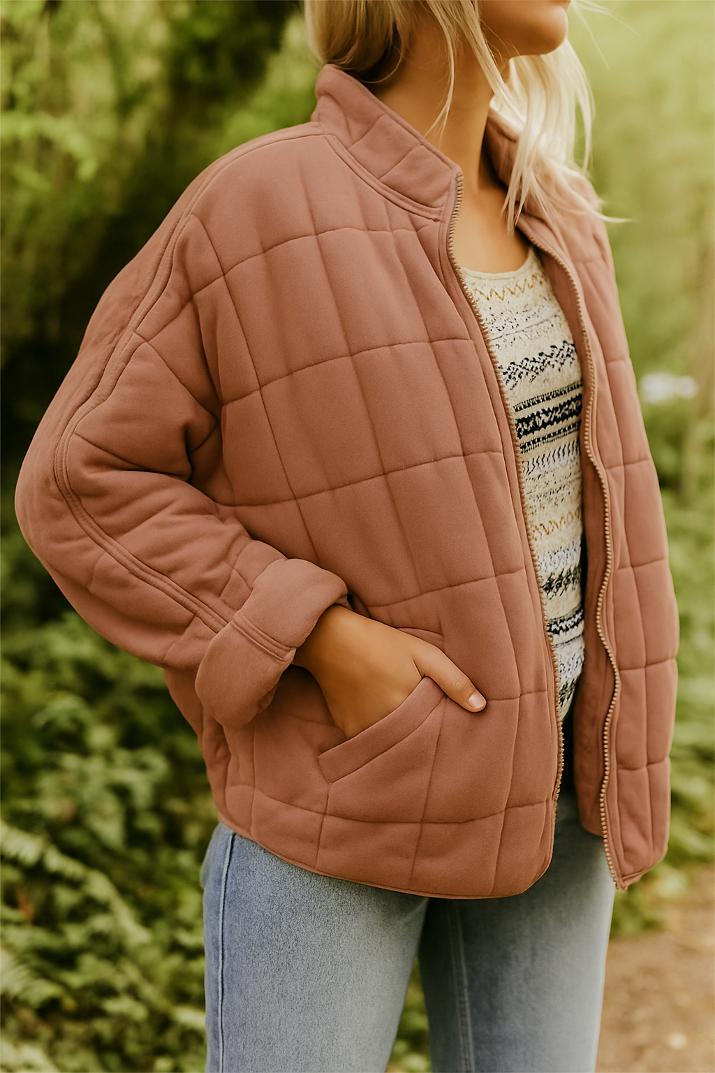 Lightweight Quilted Jacket for Women