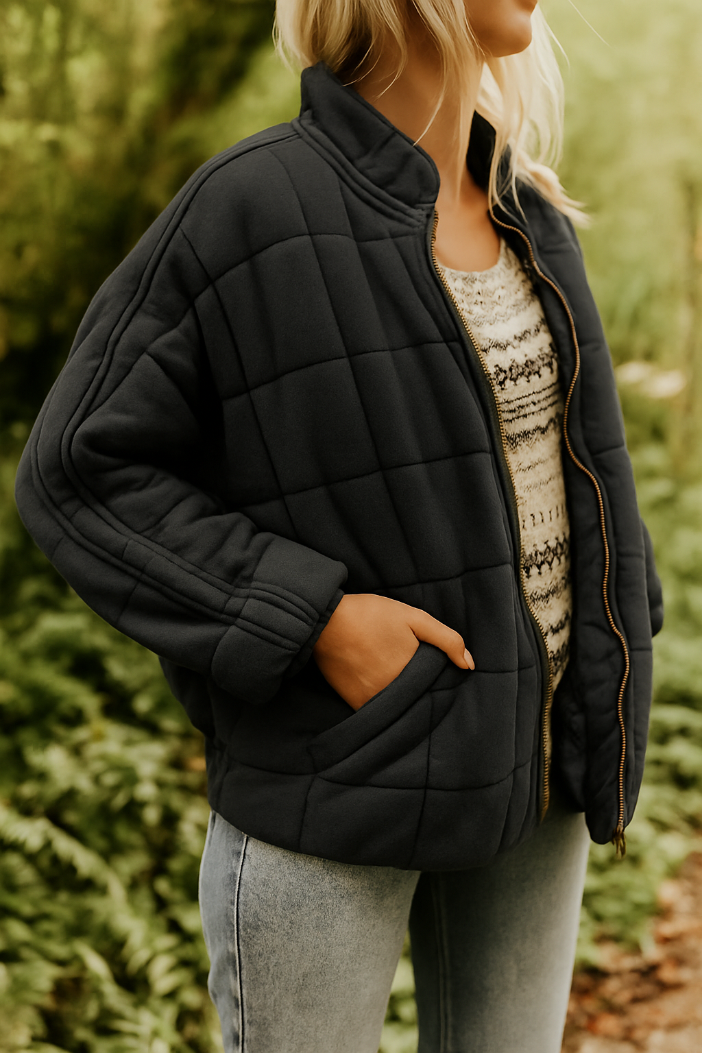 Lightweight Quilted Jacket for Women