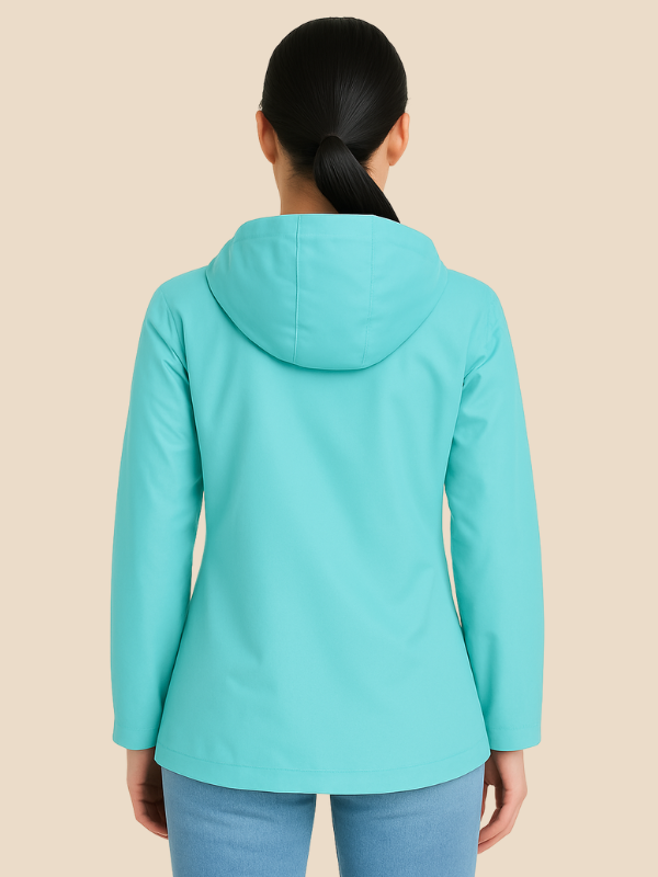 Women’s Waterproof Hooded Rain Jacket – Lightweight Outdoor Windbreaker