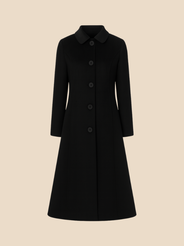 Single-Breasted Wool Coat
