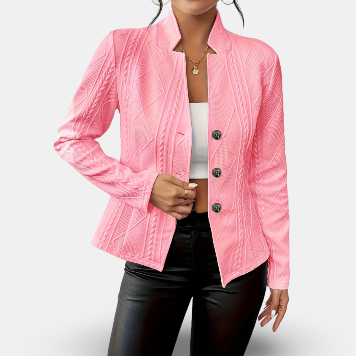 Tailored Button Blazer