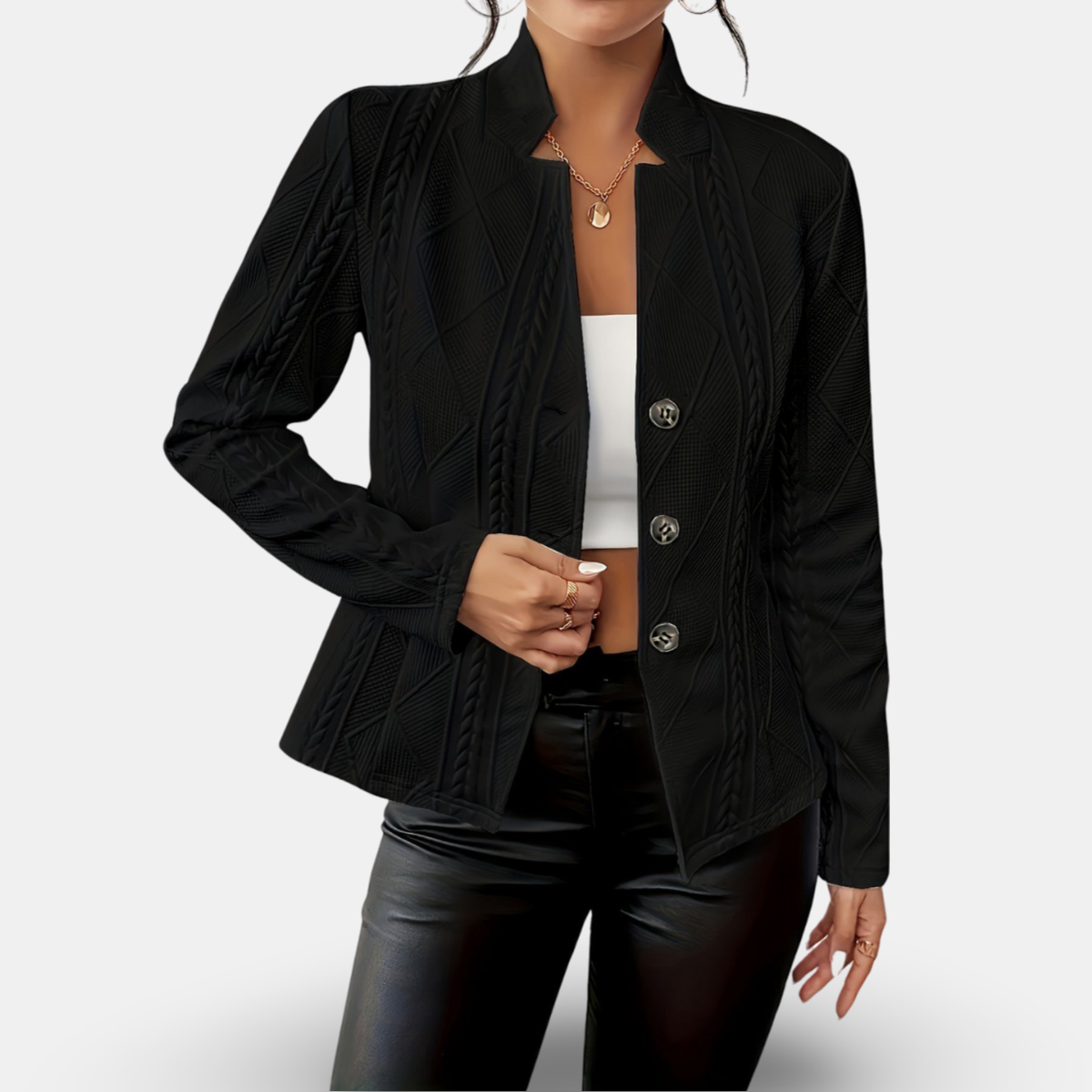 Tailored Button Blazer