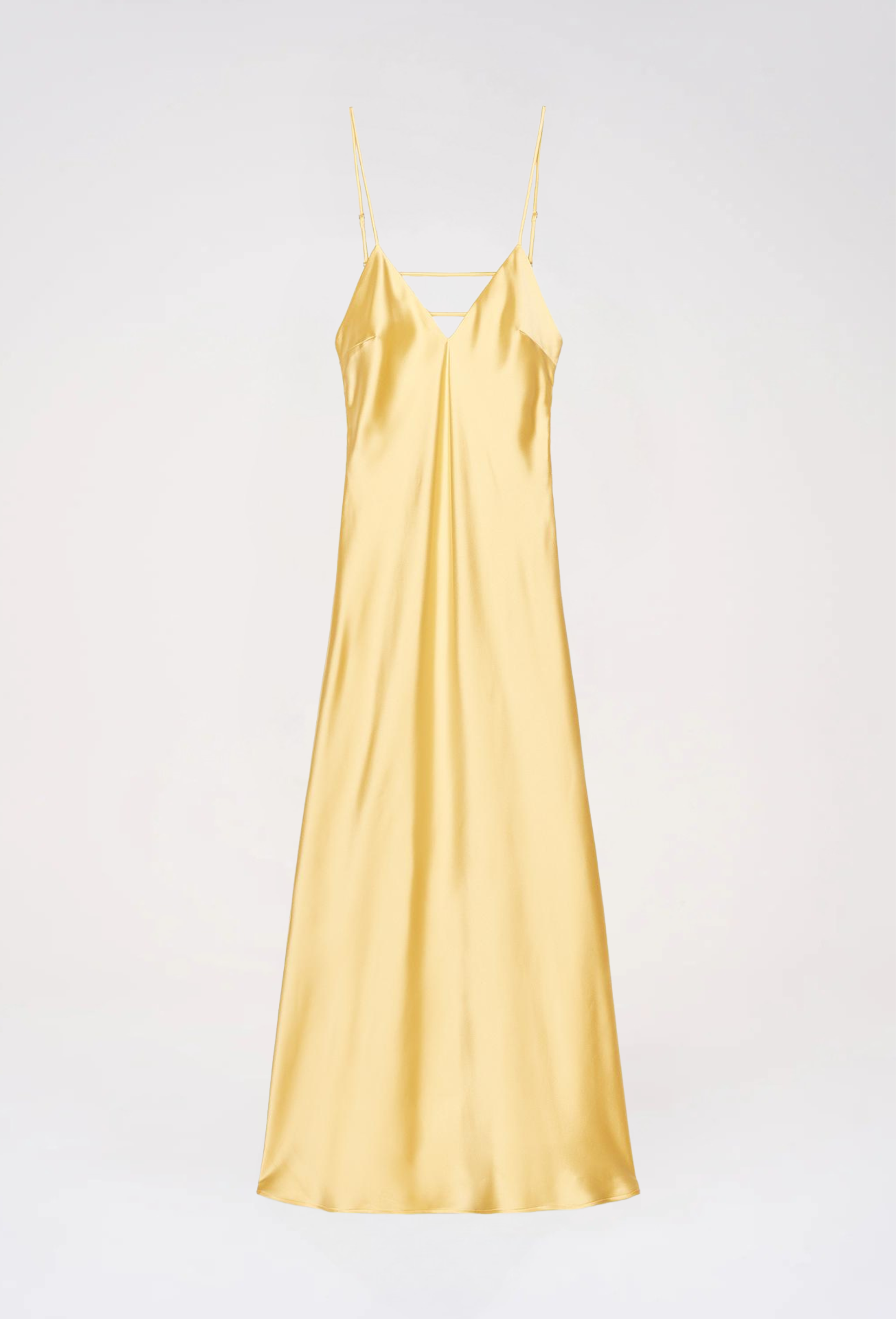 Satin Cowl Neck Slip Maxi Dress with Open Back