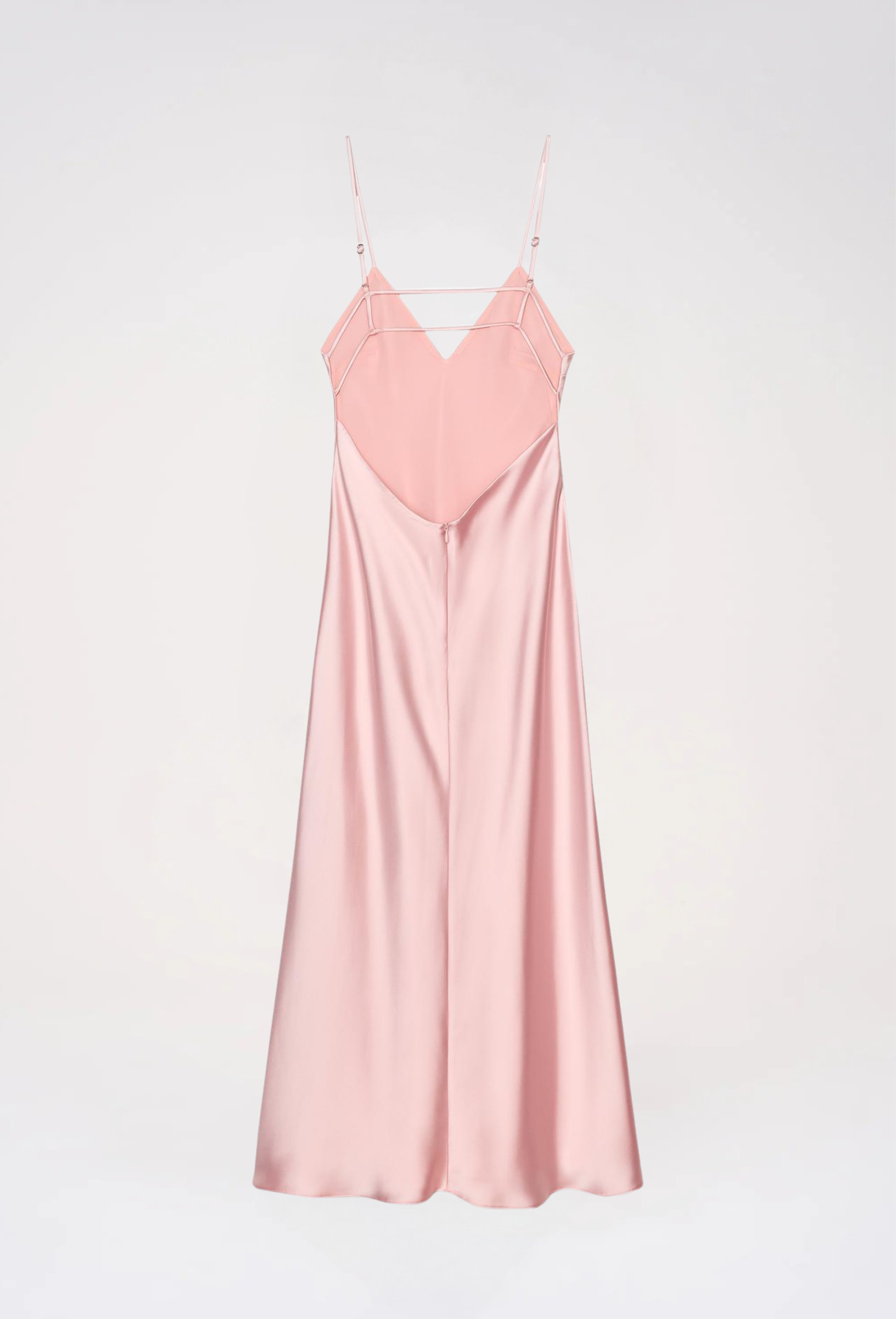 Satin Cowl Neck Slip Maxi Dress with Open Back