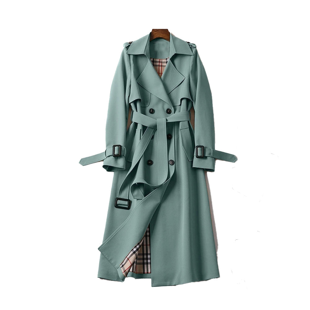 Classic Double-Breasted Trench Coat for Women