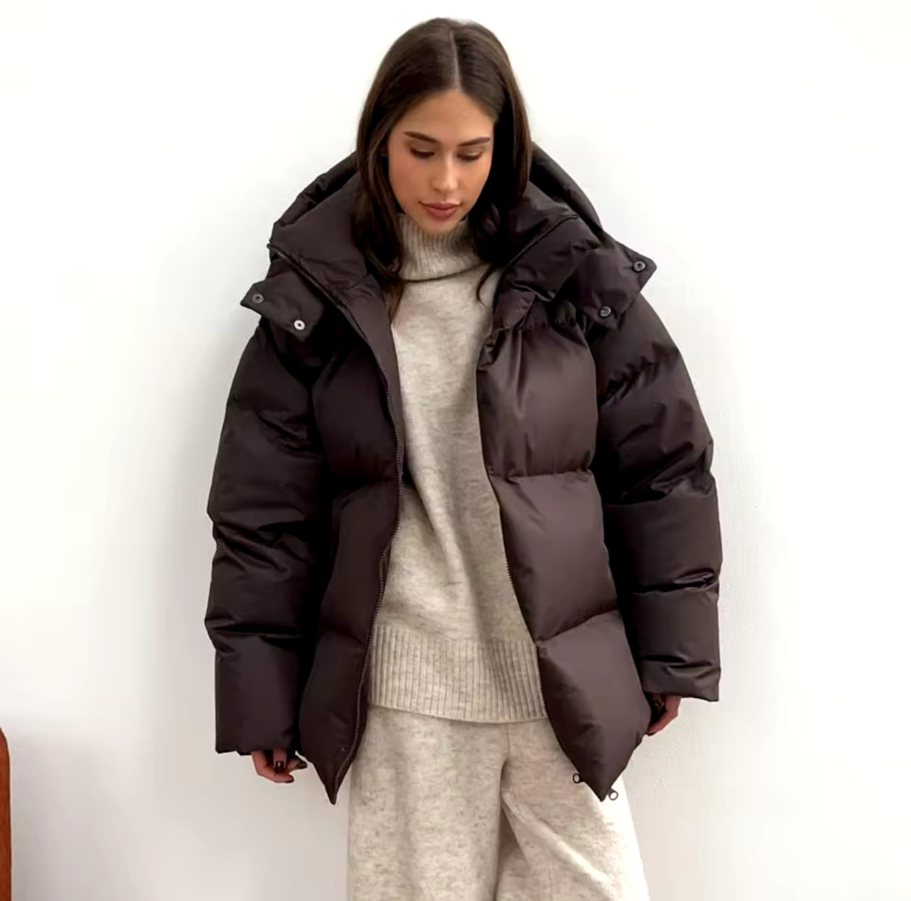 Oversized Down Puffer Jacket for Women