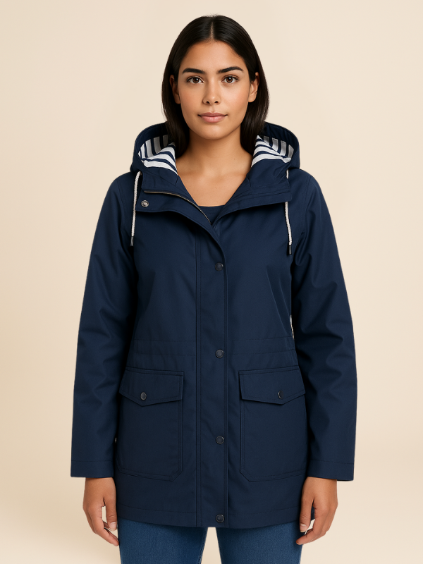 Women’s Waterproof Hooded Rain Jacket – Lightweight Outdoor Windbreaker