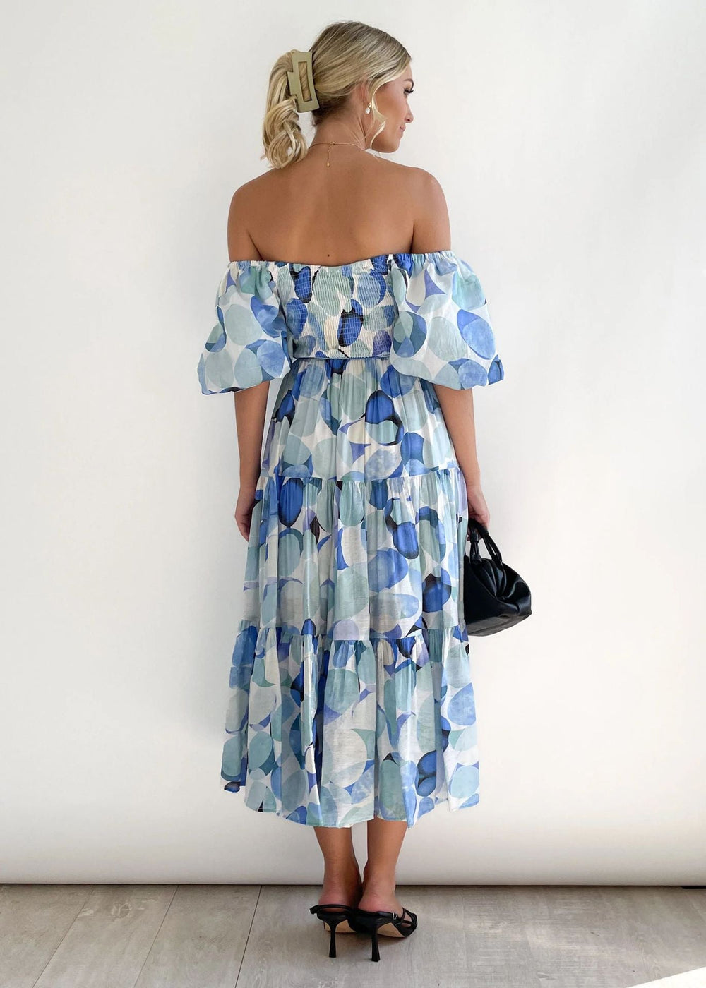 Off-Shoulder Floral Midi Dress for Women
