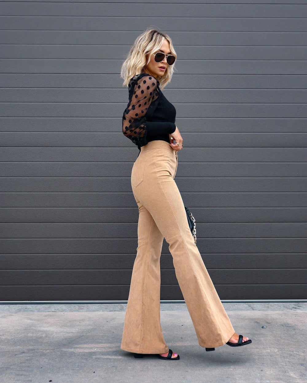 High-Waist Flared Pants for Women