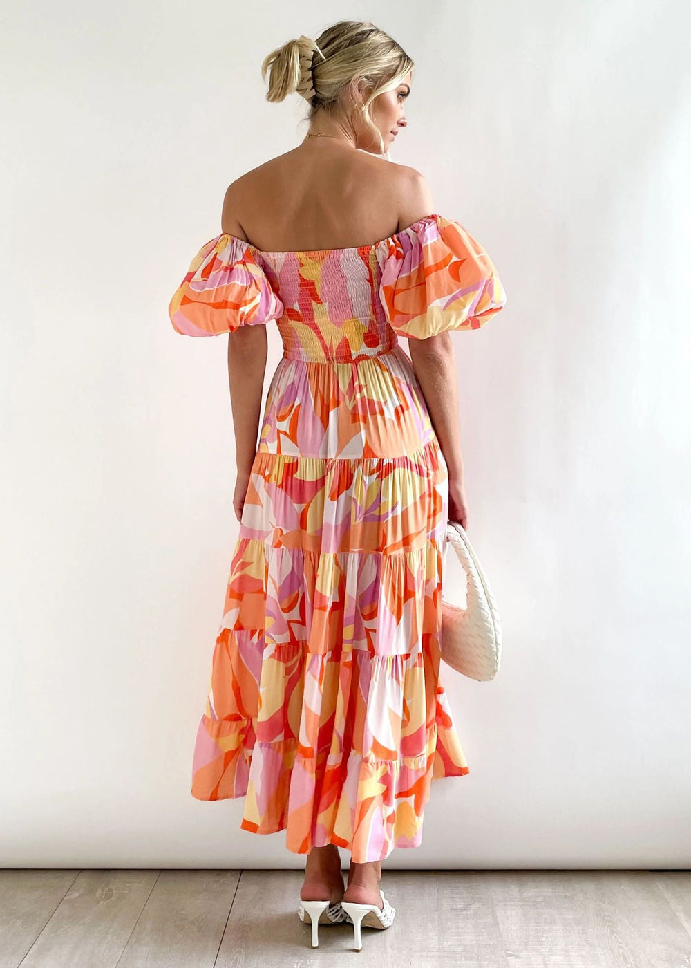 Off-Shoulder Floral Midi Dress for Women