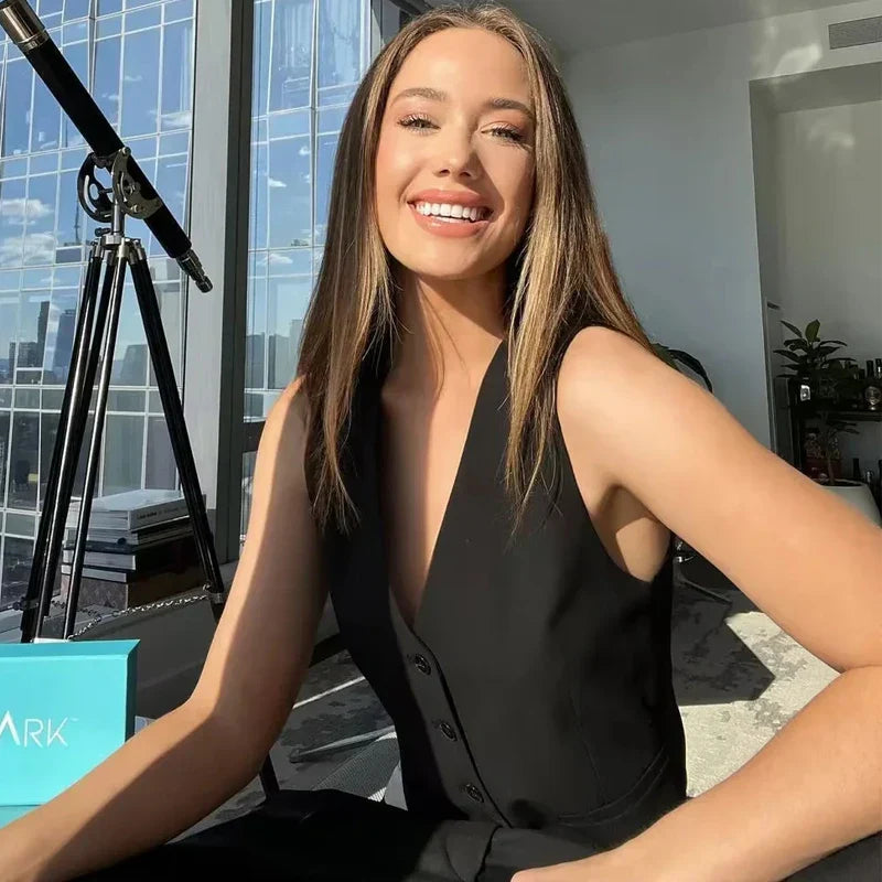 Classic Fitted Waistcoat Vest for Women