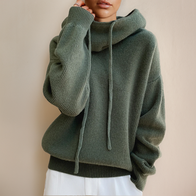 Cozy Knit Hoodie Sweater for Women
