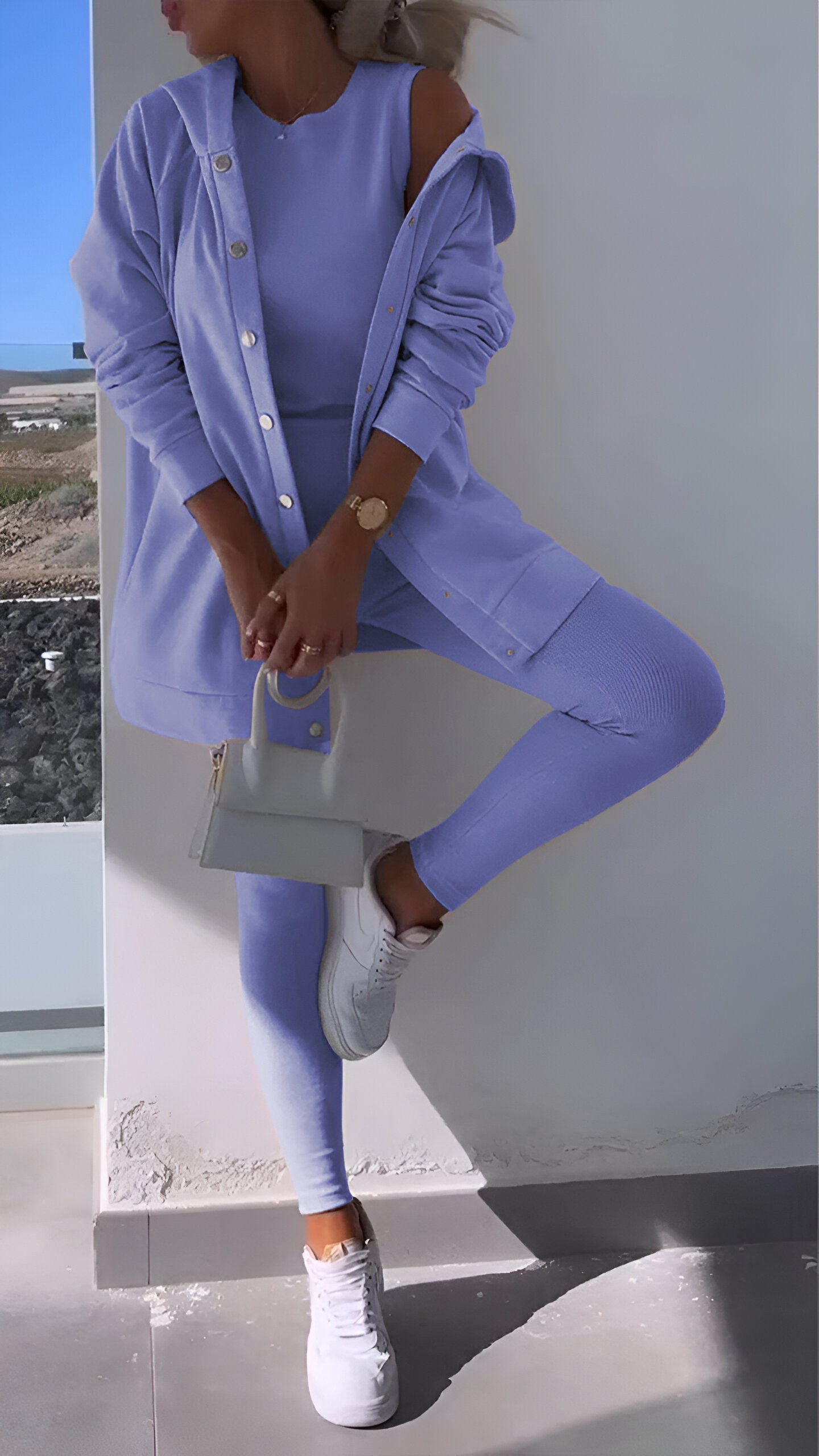 Stylish Off-Shoulder Two-Piece Loungewear Set for Women