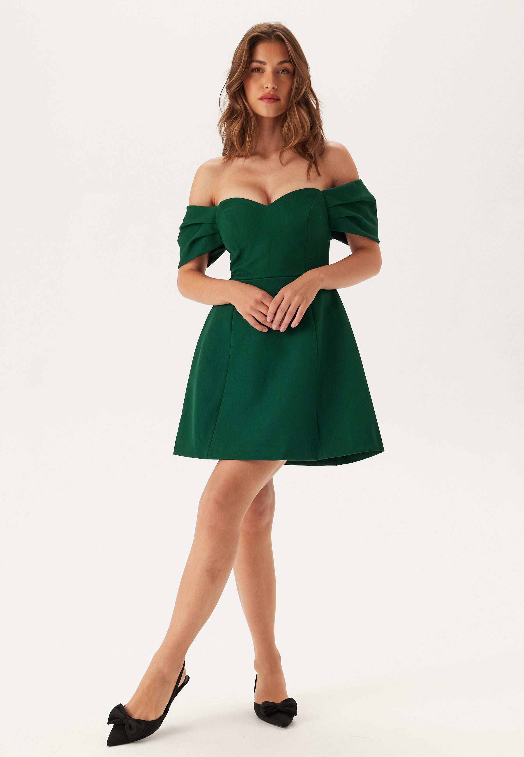 Off Shoulder Sweetheart Mini Dress