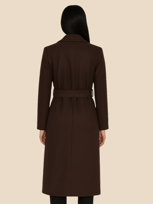 Long Belted Wool Coat