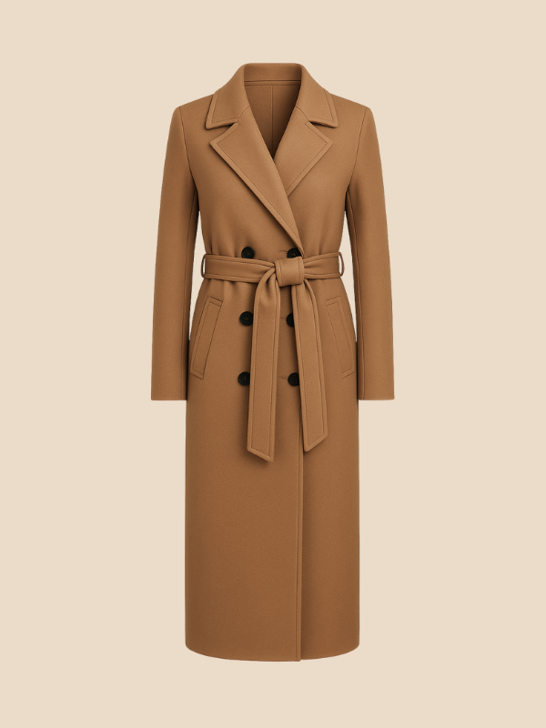 Long Belted Wool Coat