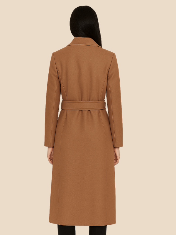 Long Belted Wool Coat