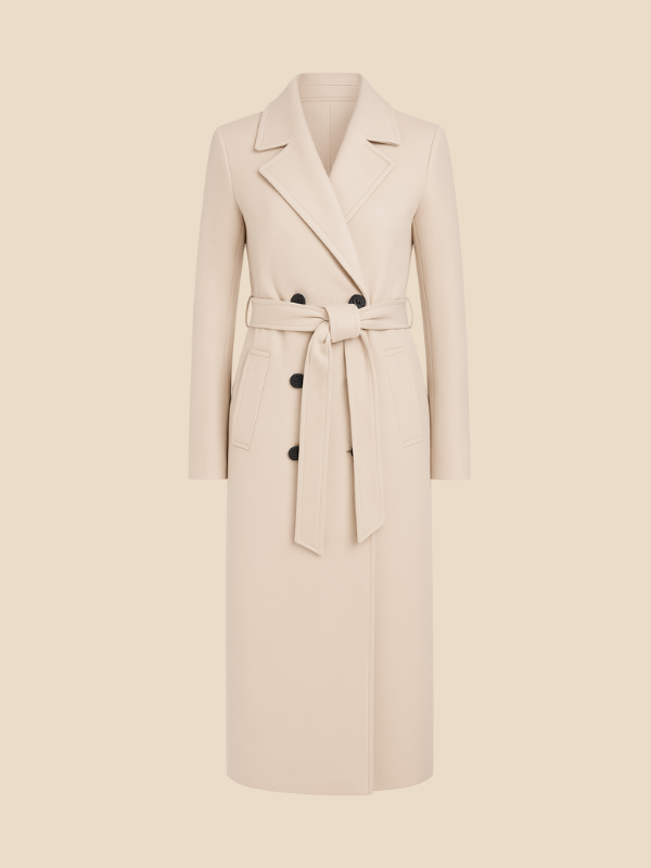 Long Belted Wool Coat