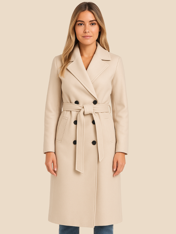 Long Belted Wool Coat
