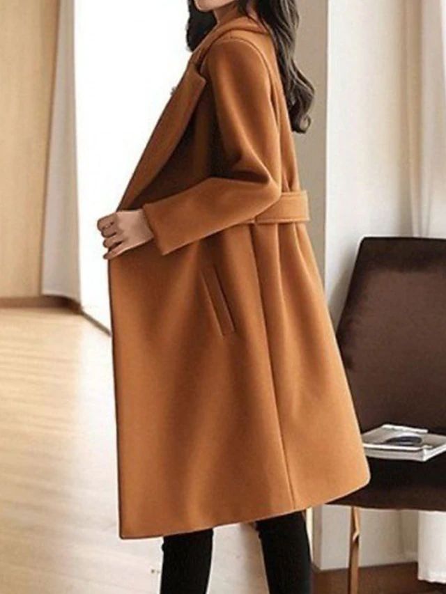 Classic Double-Breasted Wool Coat