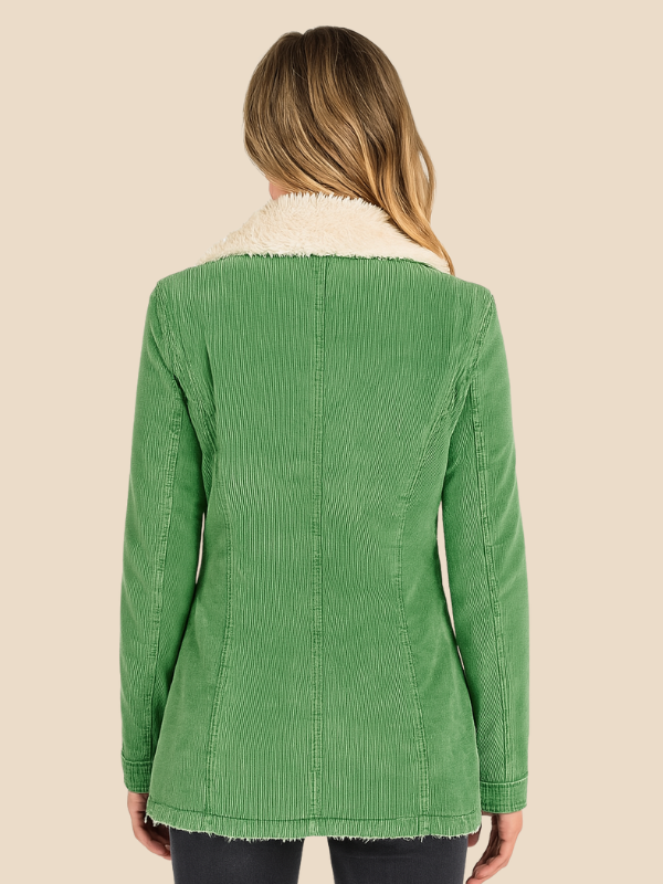 Women’s Corduroy Sherpa Lined Jacket – Cozy Winter Casual Coat