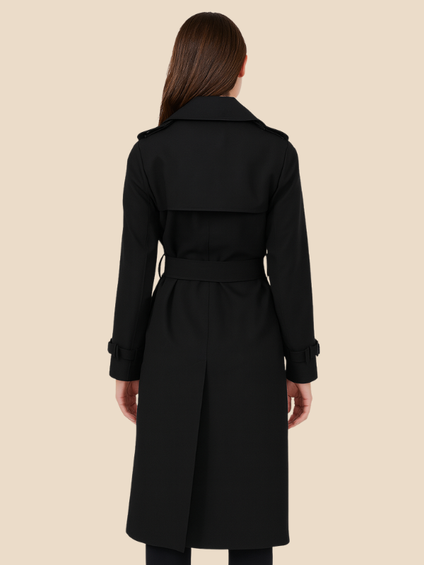 Classic Double-Breasted Belted Trench Coat