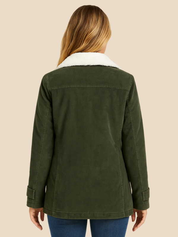 Women’s Corduroy Sherpa Lined Jacket – Cozy Winter Casual Coat