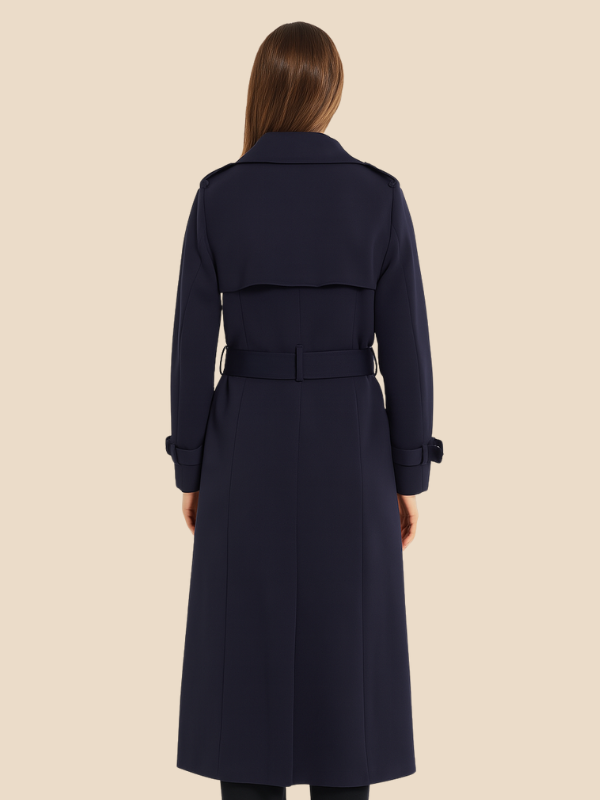 Classic Double-Breasted Belted Trench Coat