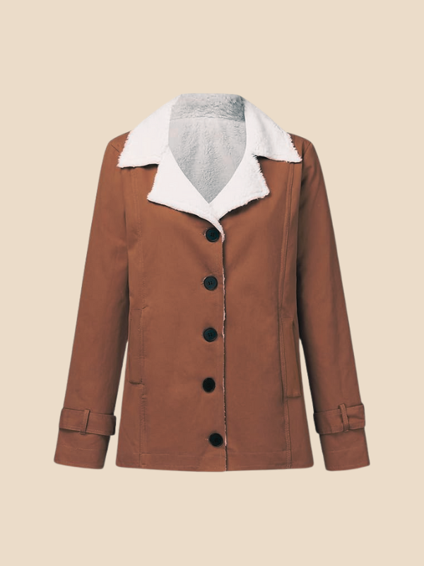 Women’s Corduroy Sherpa Lined Jacket – Cozy Winter Casual Coat