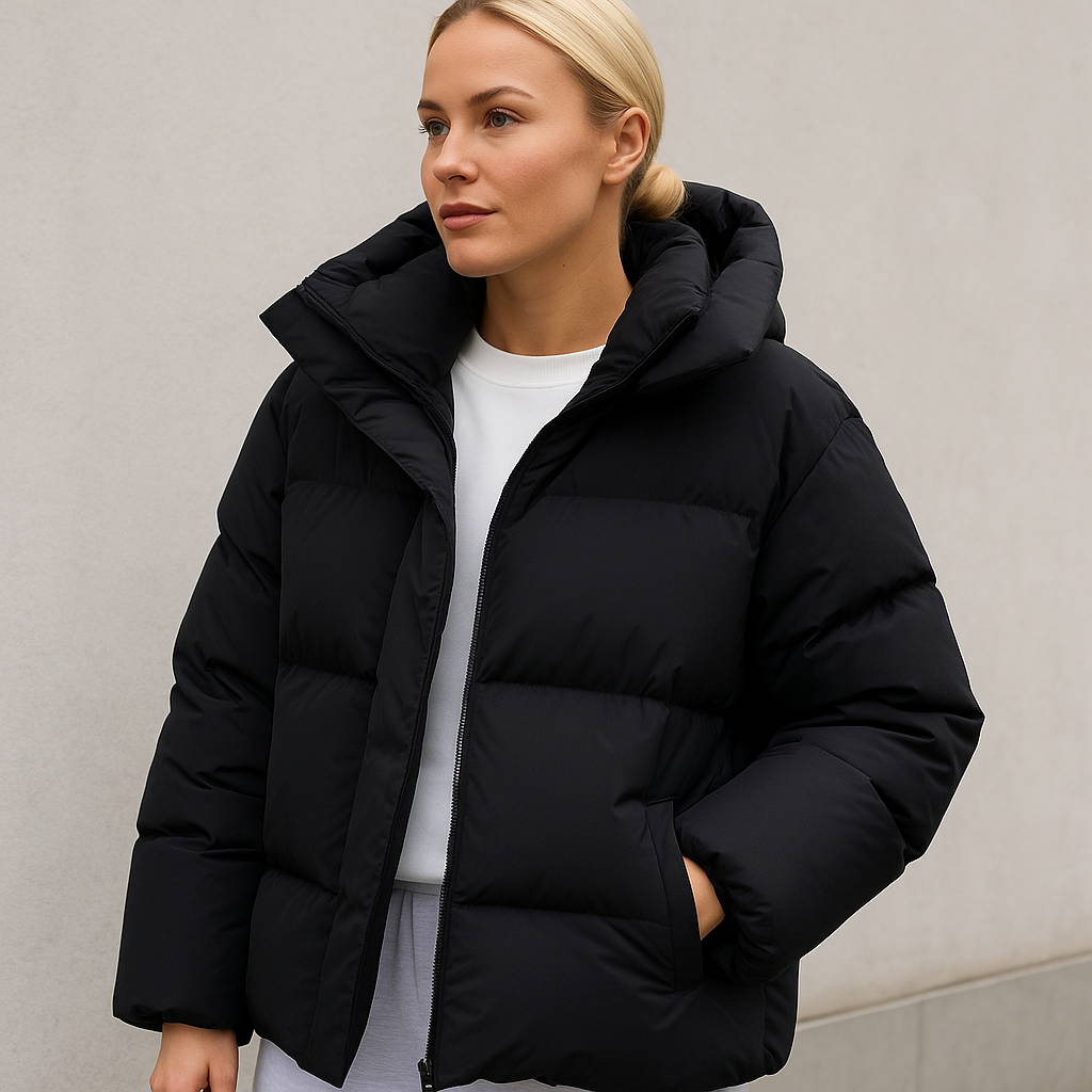Warm Hooded Puffer Jacket for Women