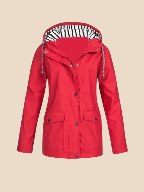 Women’s Waterproof Hooded Rain Jacket – Lightweight Outdoor Windbreaker