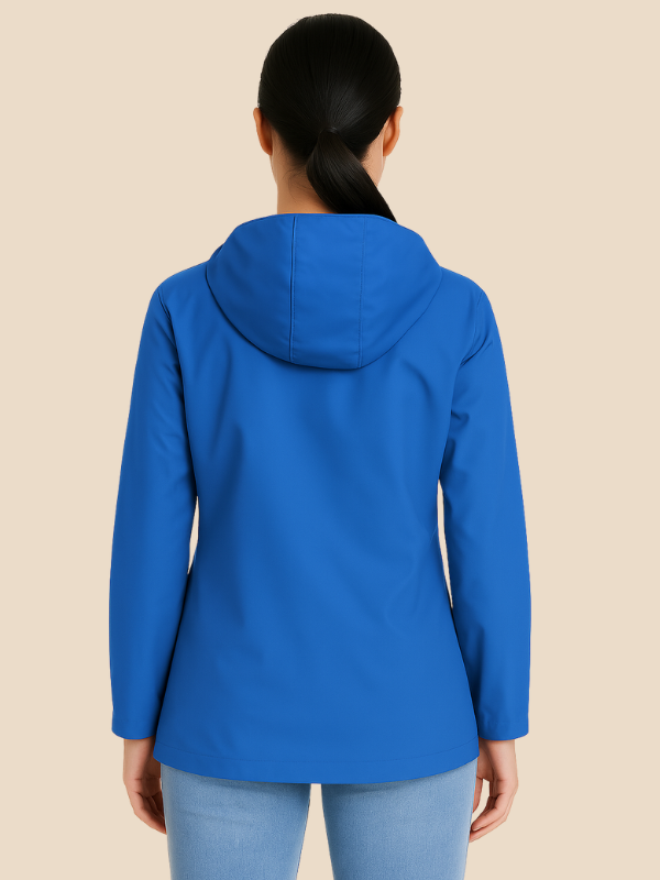 Women’s Waterproof Hooded Rain Jacket – Lightweight Outdoor Windbreaker