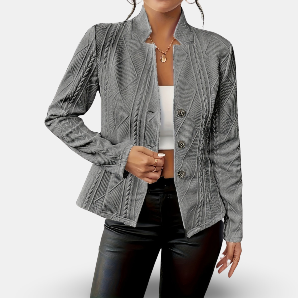 Tailored Button Blazer