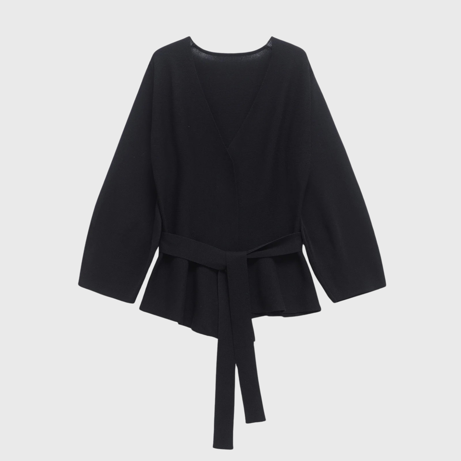 Elegant Wrap Tie Waist Long Sleeve Blouse for Women