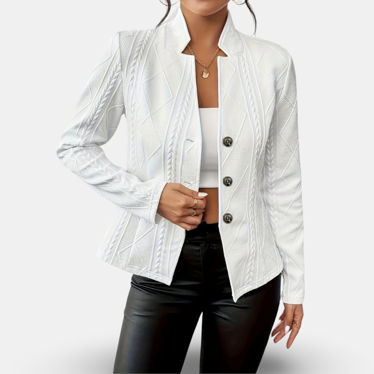 Tailored Button Blazer