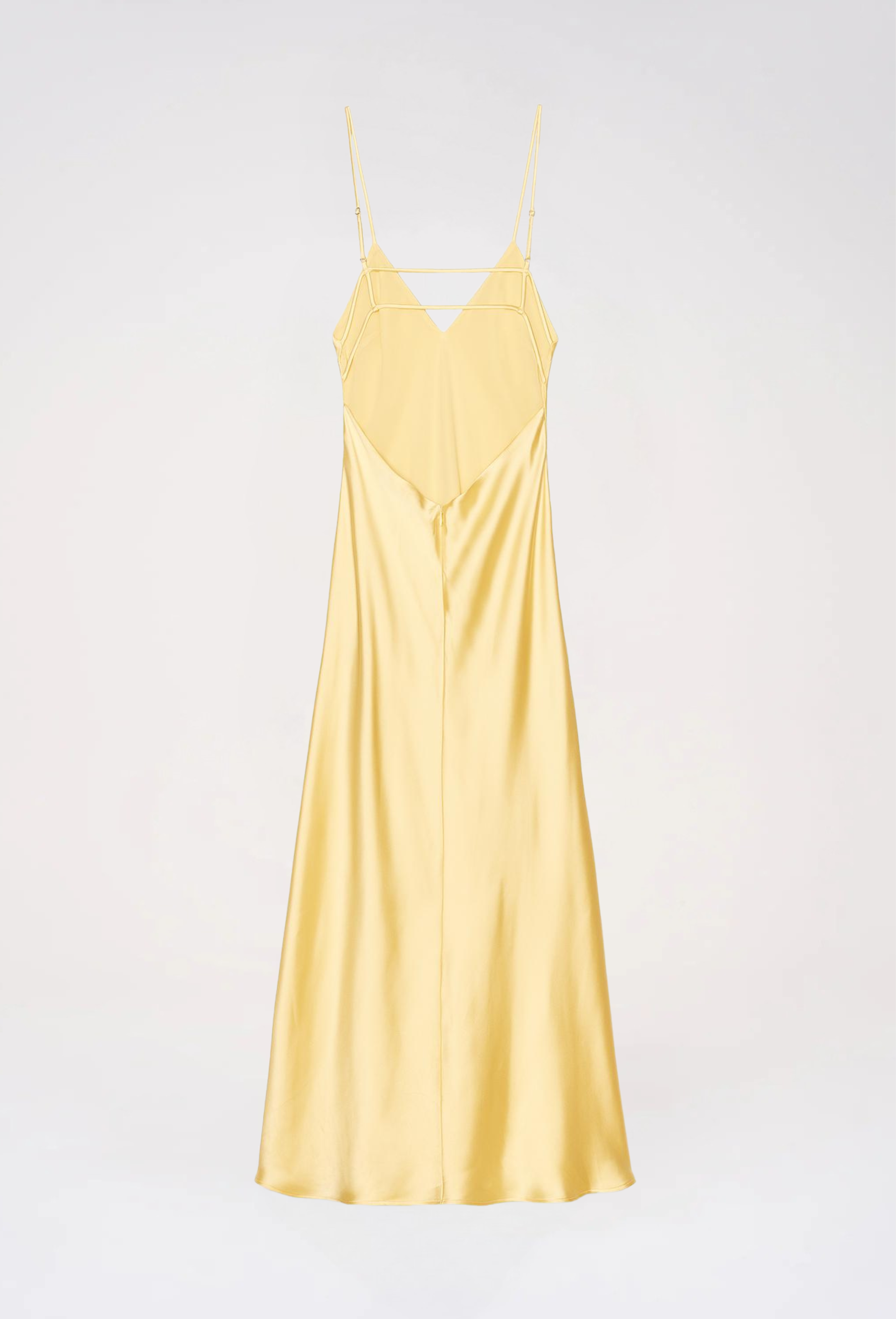 Satin Cowl Neck Slip Maxi Dress with Open Back