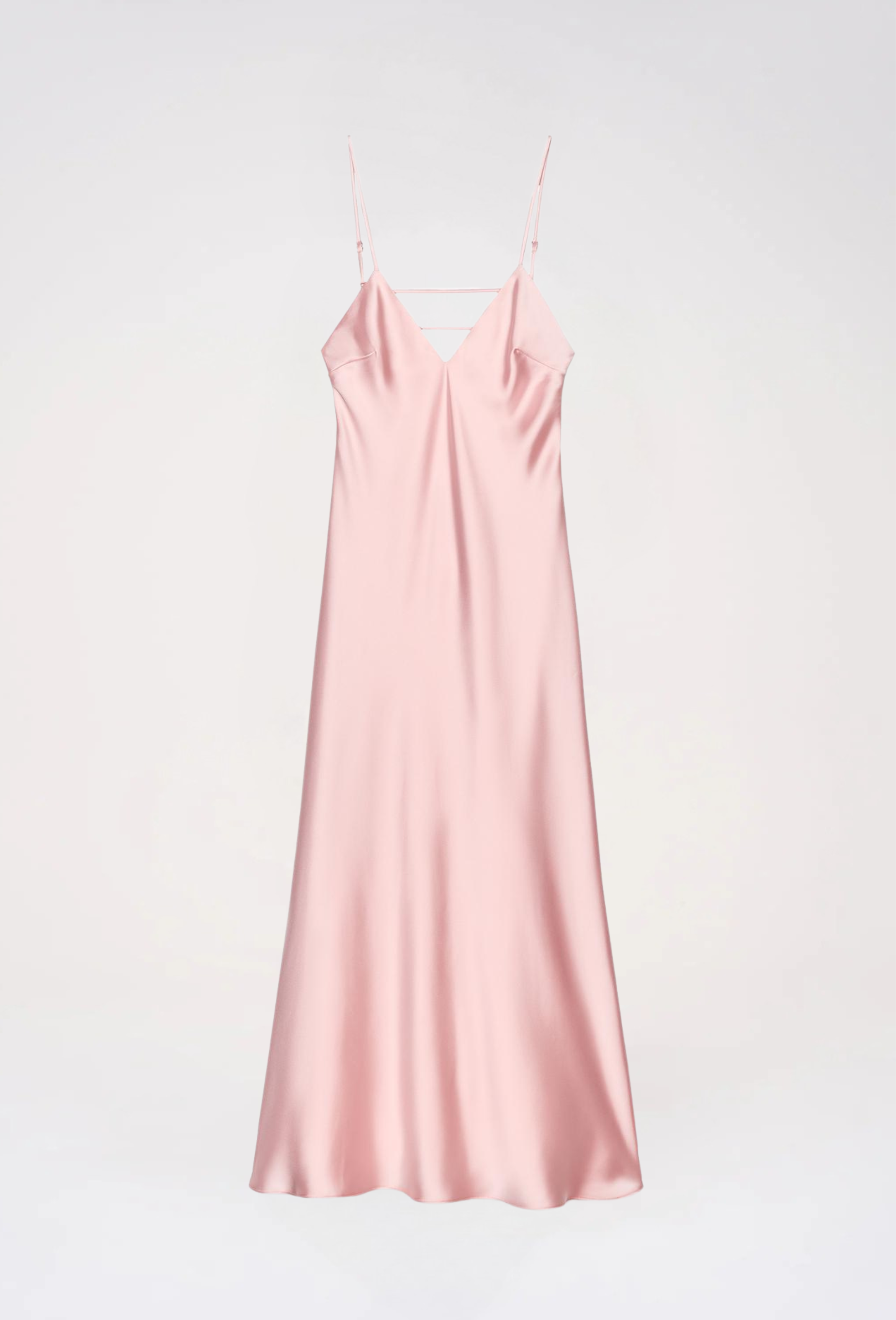 Satin Cowl Neck Slip Maxi Dress with Open Back