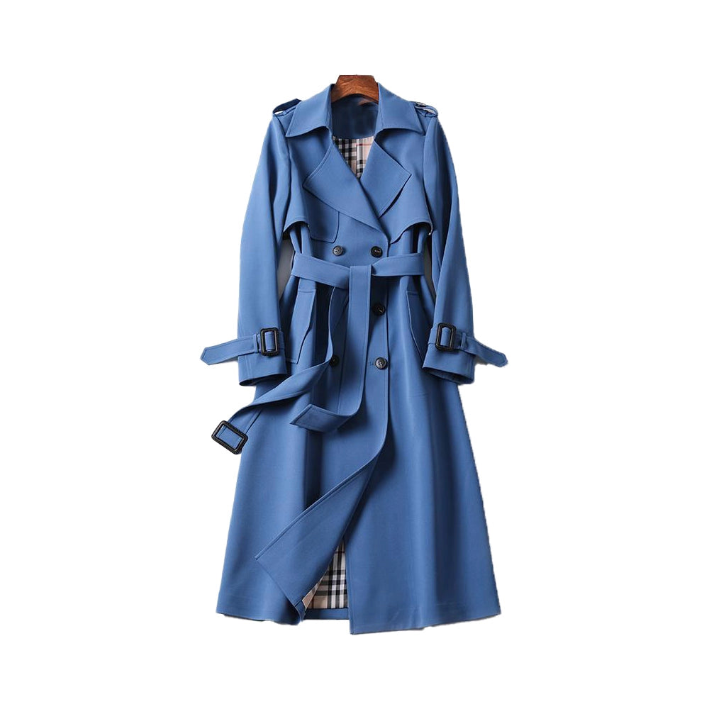 Classic Double-Breasted Trench Coat for Women