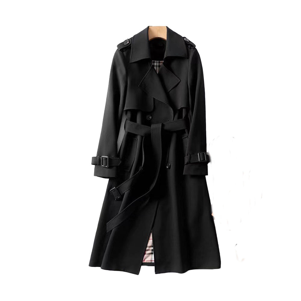Classic Double-Breasted Trench Coat for Women