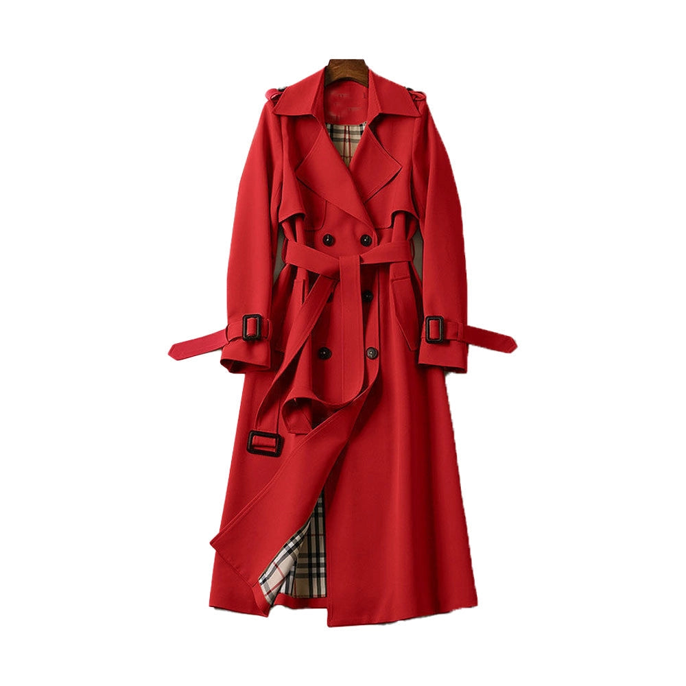 Classic Double-Breasted Trench Coat for Women